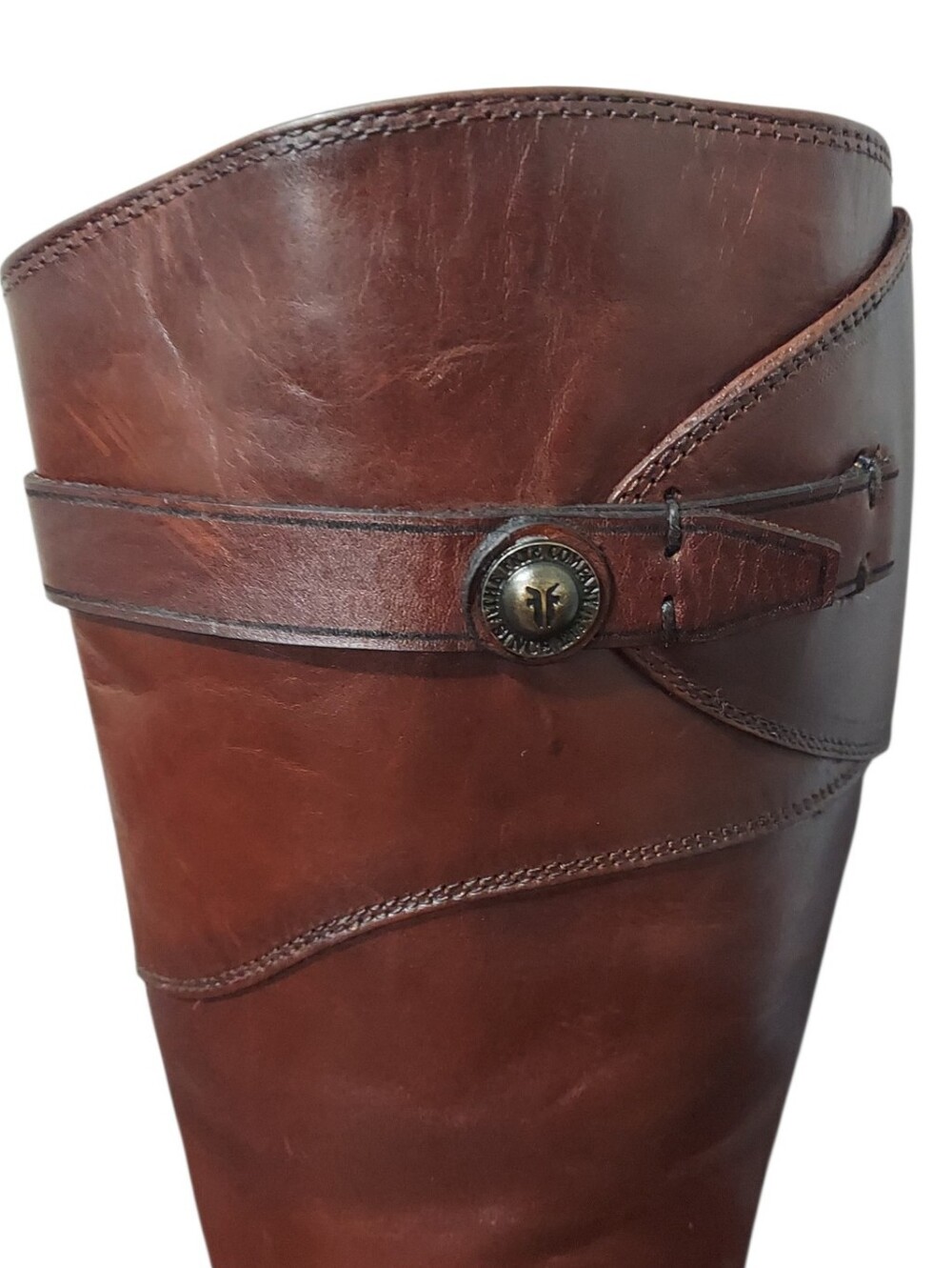Frye Womens Molly Button Tall Leather Zip Boots Gently Loved Size 9B - Picture 7 of 14
